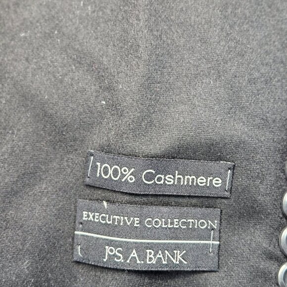 Jos A Bank 100% Cashmere Executive Blazer Men’s 44 Long Black 2 Button - Picture 6 of 16